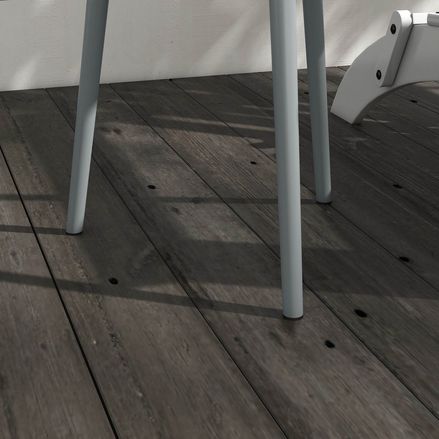 Outsunny Round Garden Coffee Table, Outdoor Side Table with Rounded Steel Edge, Ø40 x 50H cm, Grey