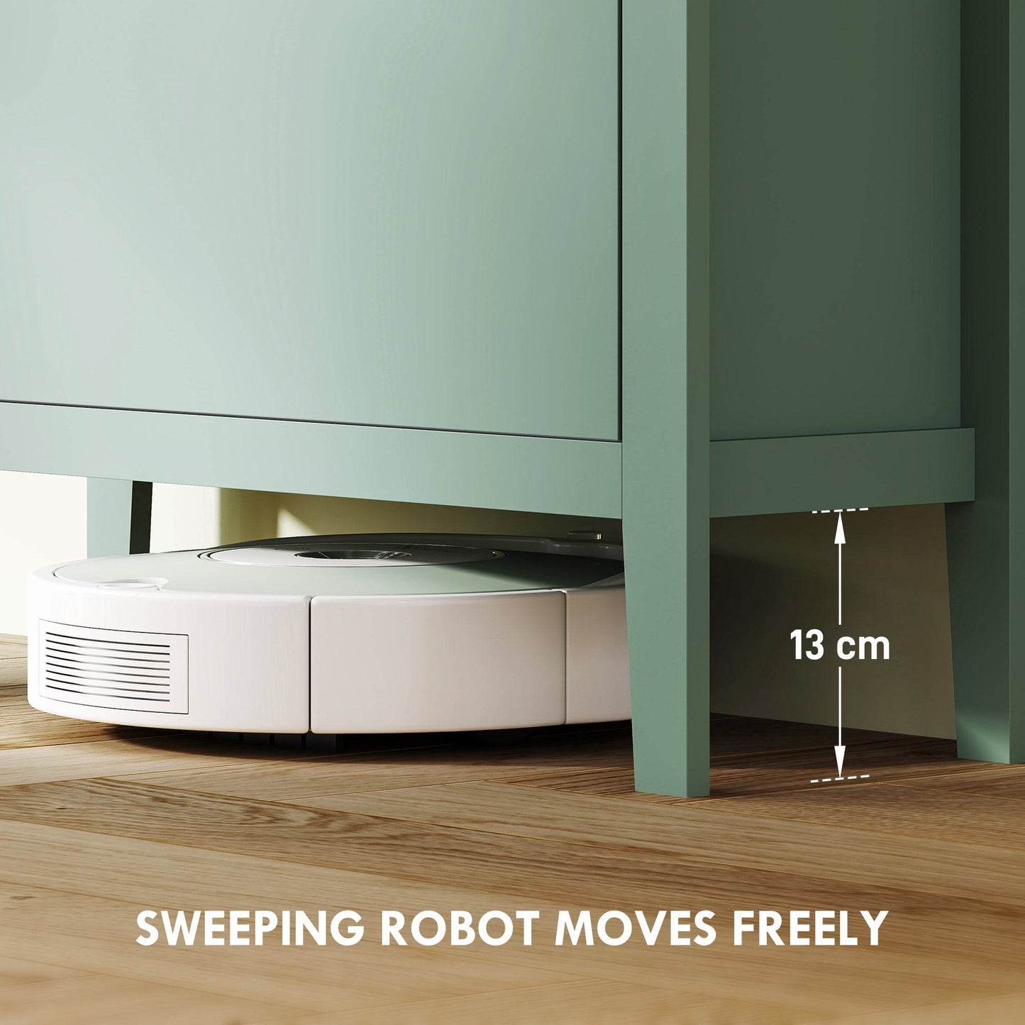 HOMCOM Modern Two-Drawer Shoe Cabinet - Green