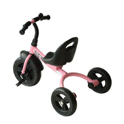 HOMCOM Baby Trike, Toddler Tricycle with Adjustable Seat, Children Ride on Toys 3 Wheels Bike with Bell for Kids 1.5-4 Years, Pink