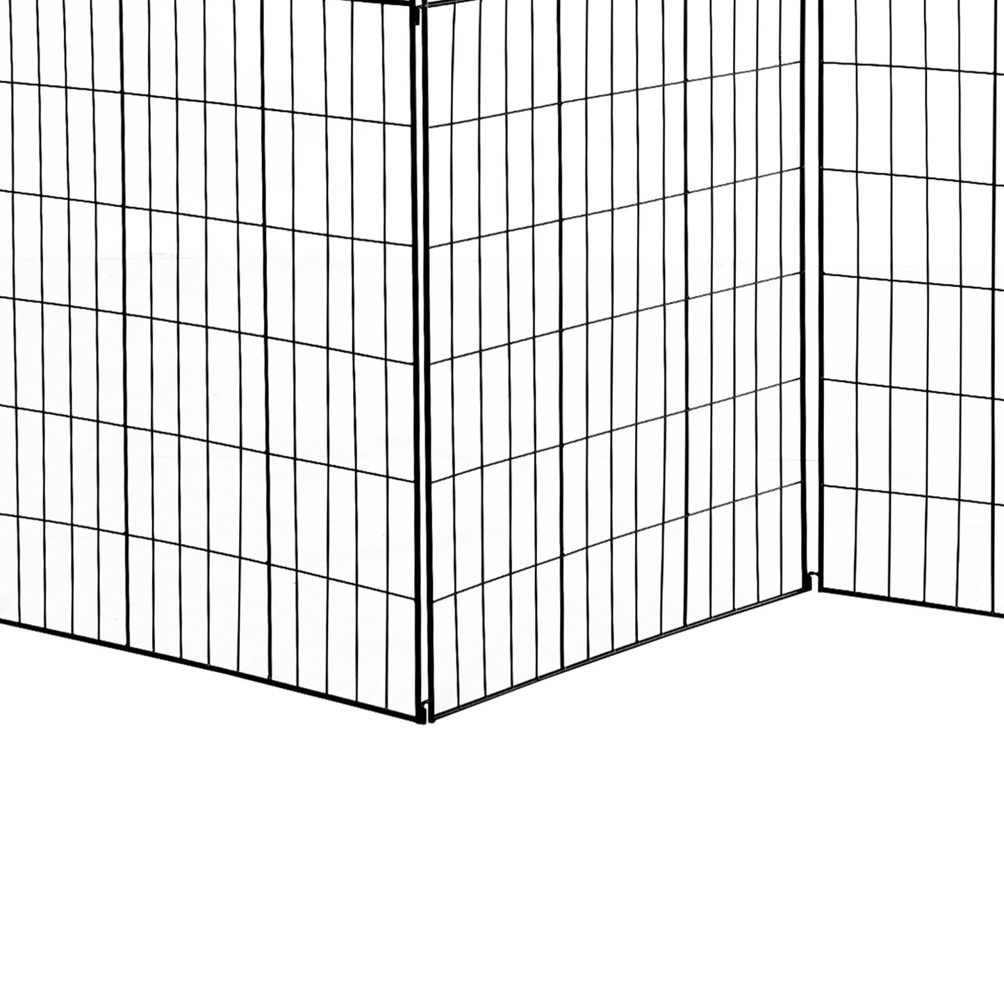 Outsunny Garden Decorative Fence 4 Panels 44in x 12ft Metal Wire Landscape Border Edging--ChewyGames-ChewyGames