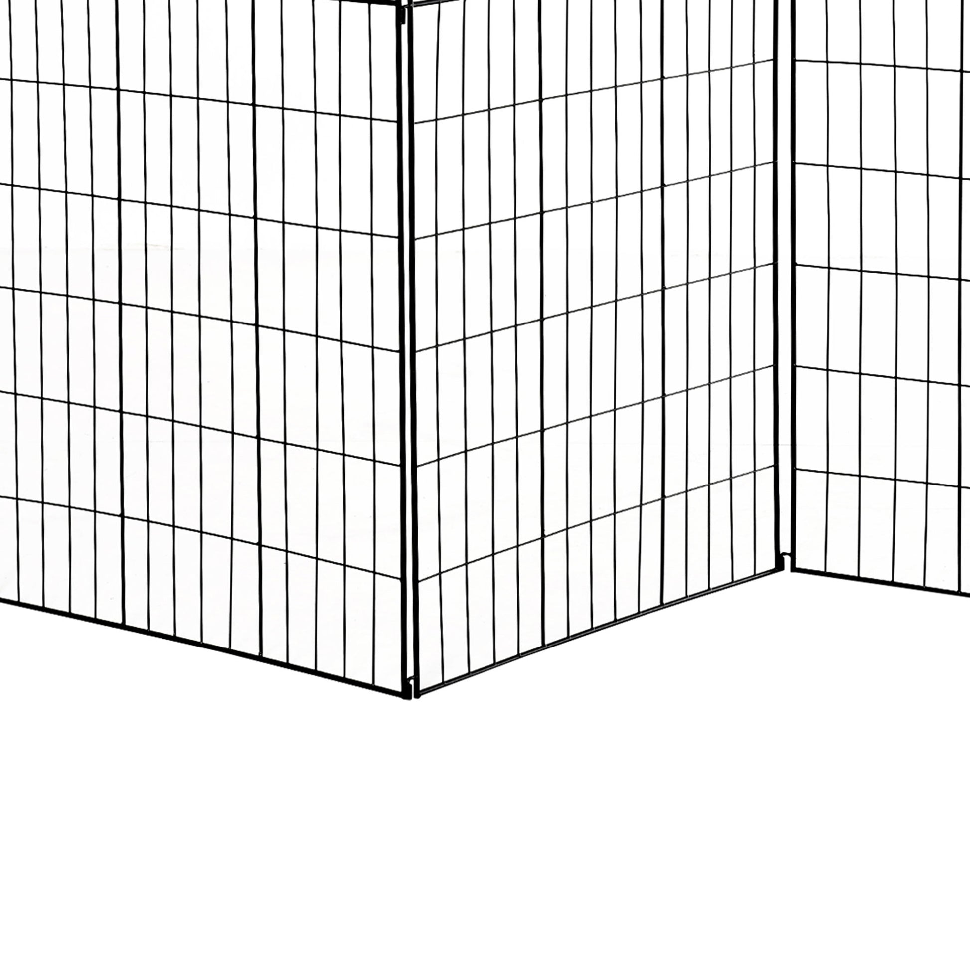 Outsunny Garden Decorative Fence 4 Panels 44in x 12ft Metal Wire Landscape Border Edging--ChewyGames-ChewyGames