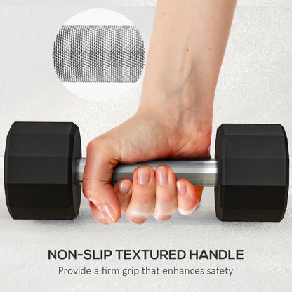 SPORTNOW Dumbbells Weights Set with 12-Sided Shape and Non-Slip Grip for Men Women Home Gym Workout, 2 x 4kg