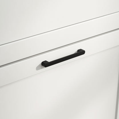 HOMCOM Modern Shoe Cabinet with 2 Flip Drawers and Adjustable Shelves, Narrow Shoe Storage Cabinet with Open Compartment, Holds 10 Pairs for Entryway, Hallway, White