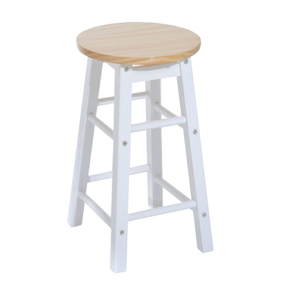 HOMCOM 3 Pieces Dining Room Set, Mobile Foldable Dining Table and 2 Stools with Storage Shelf, 2 Drawers and 6 Wheels, Drop Leaf Bar Table and Stools for Home Kitchen Pub, White