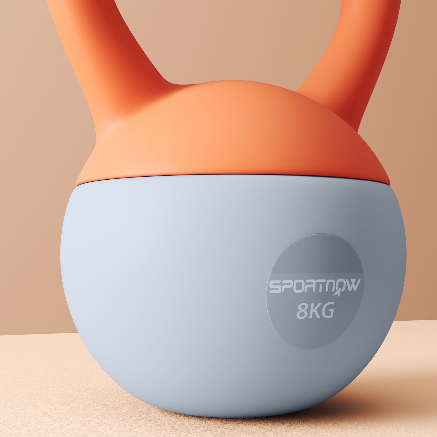 SPORTNOW 8KG Soft Kettlebell, Kettlebell with Non-Slip Handle for Home Gym, Weight Lifting, Strength Training, Orange/Grey--ChewyGames-ChewyGames