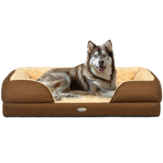 Dog Bed Calming Pet Bed Dog Mattress For Large Dogs Brown