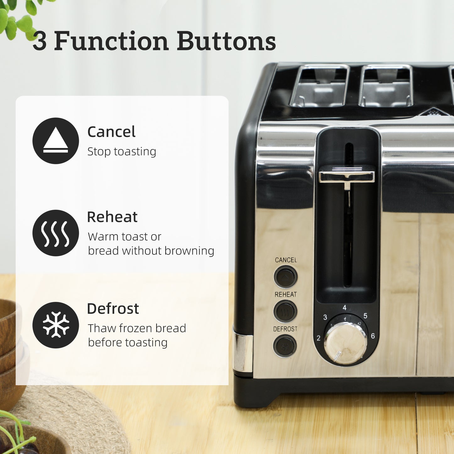 HOMCOM Sleek Textured Kettle and Four-Slice Toaster Set - Black--ChewyGames-ChewyGames