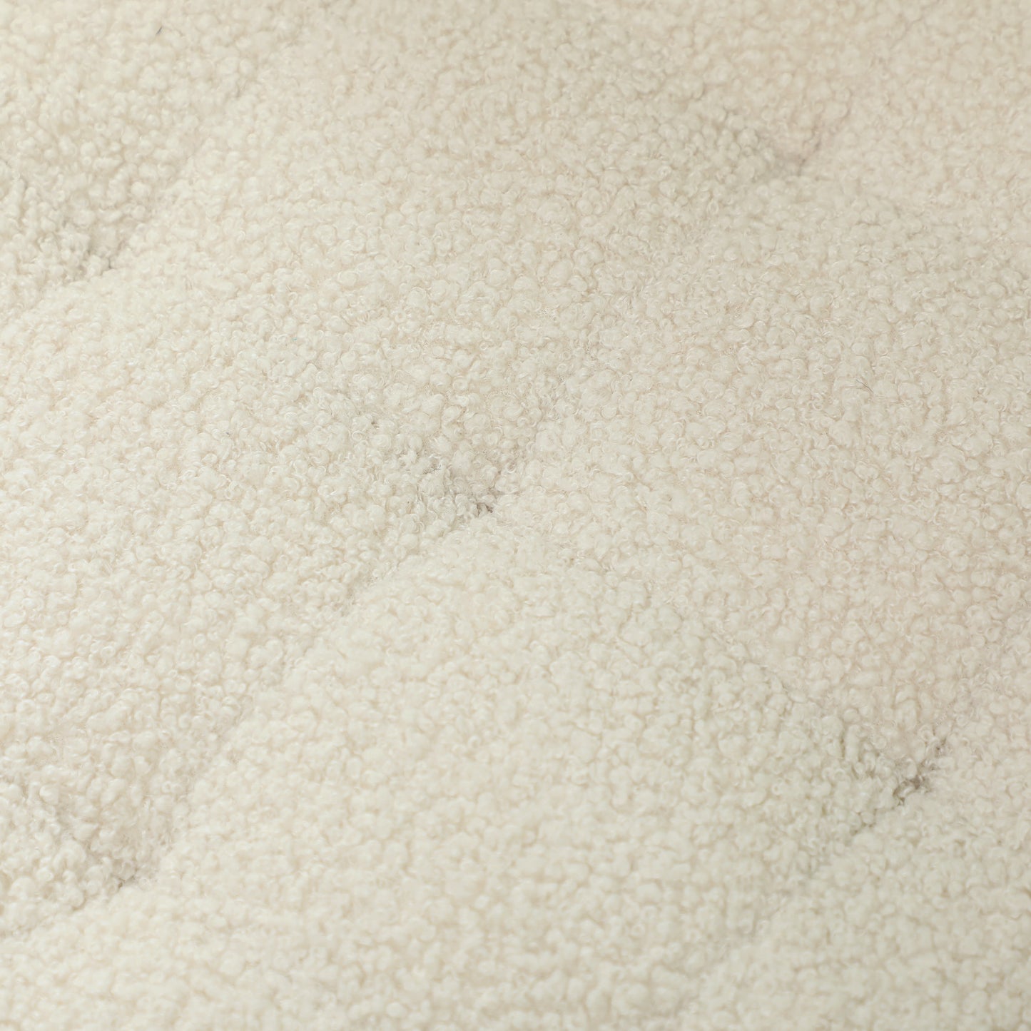 HOMCOM 40.5L Teddy Fleece Storage Ottoman - Cream White