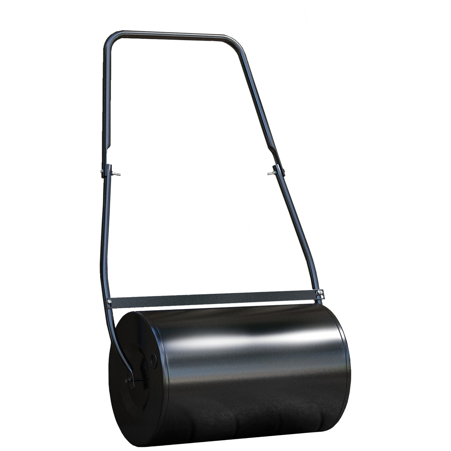 DURHAND 38L Garden Lawn Roller, Water Sand Filled Outdoor Grass Roller, Heavy Duty Metal Lawn Push Rolling Tool Aerator for Grass Seeding, Soil Levelling, Black