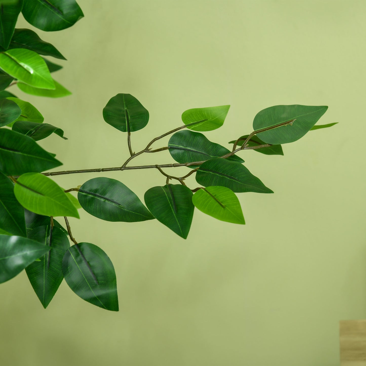 HOMCOM Artificial Ficus Tree, with Weighted Plant Pot - Green-Artificial Trees-ChewyGames-ChewyGames