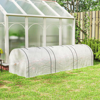 Outsunny 295  x 100 cm Low Tunnel Greenhouse - White