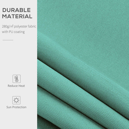 Outsunny 3 x 2.5m Manual Retractable Awning for Patio 45-75° Sun Canopy with Waterproof Fabric - Greyish Green