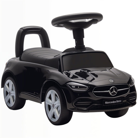 AIYAPLAY Official Mercedes-Benz Ride On Car, Foot to Floor Sliding Walker with Horn, Engine Sounds and Under-Seat Storage, Black