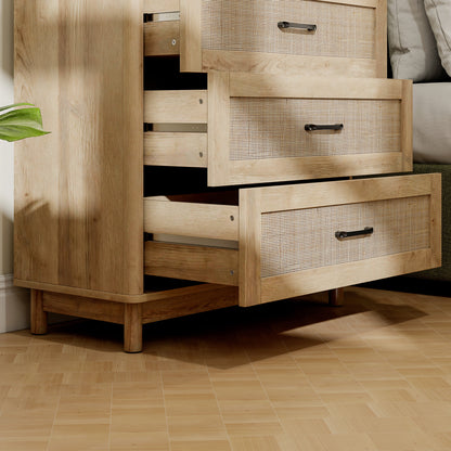 HOMCOM 76 cm Wide Drawer Chest of Drawers with 3 Drawer - Oak