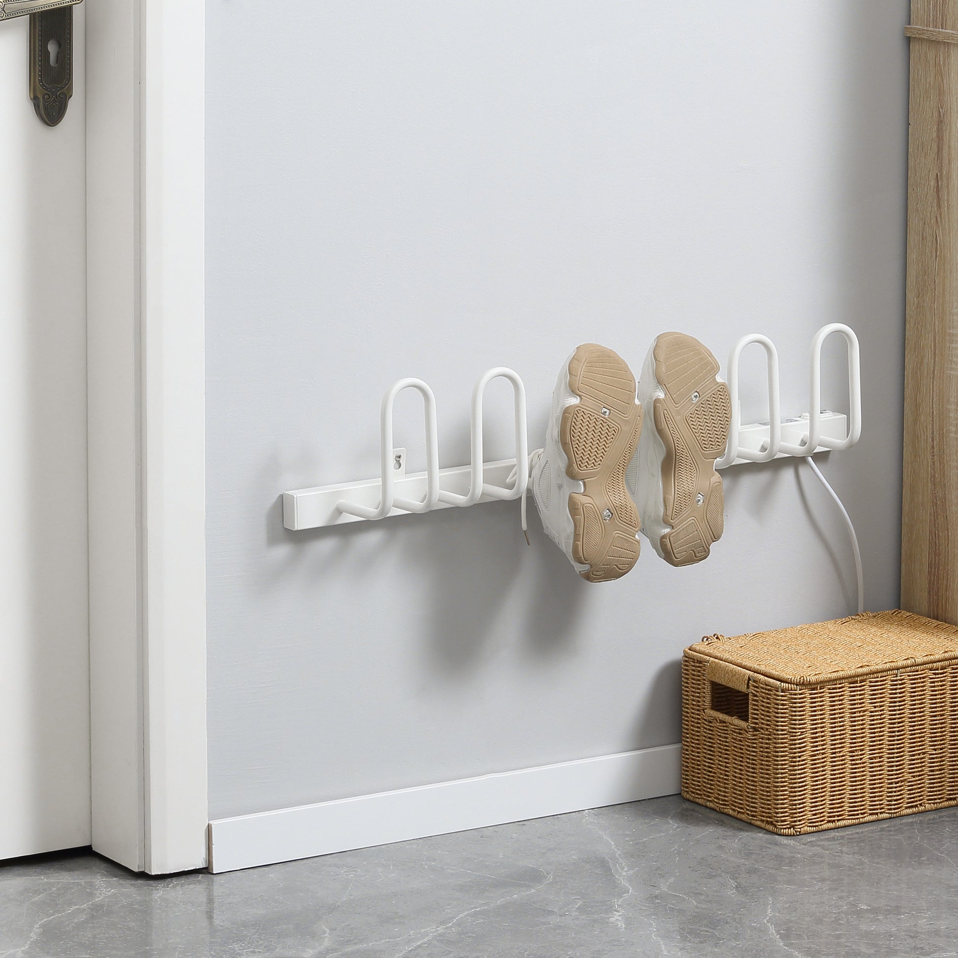 HOMCOM 3 Pairs Electric Shoe Dryer, Wall Mounted Shoe Warmers with Constant Temperature for Boots, Leather Shoes, Socks, White--ChewyGames-ChewyGames
