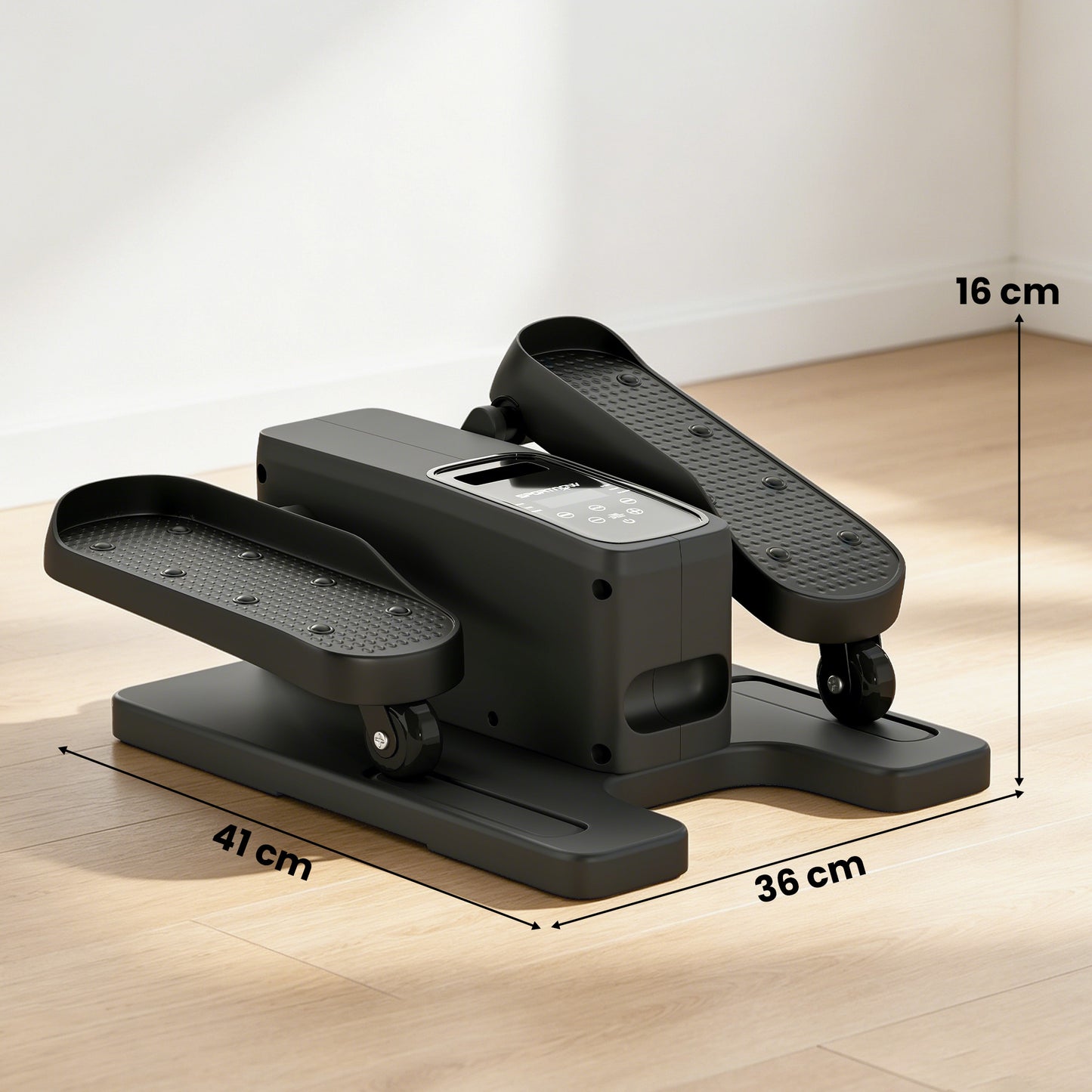 SPORTNOW Under Desk Elliptical Machine with Manual & Auto Modes, 12 Adjustable Speed, Remote Control & LED Monitor for Home
