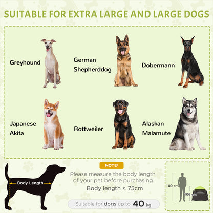 PawHut Foldable Dog Cat Tent with Water-Resistant Oxford, Carry Bag for Extra Large Dog, Green