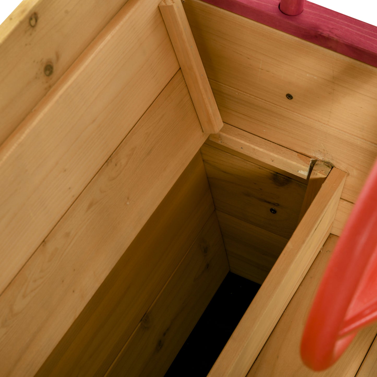 Outsunny Sand Pit, Kids Wooden Sandbox Pirate Ship, Sandboat Play Station with Canopy Shade, Storage Bench and Bottom Liner for Outdoor Garden