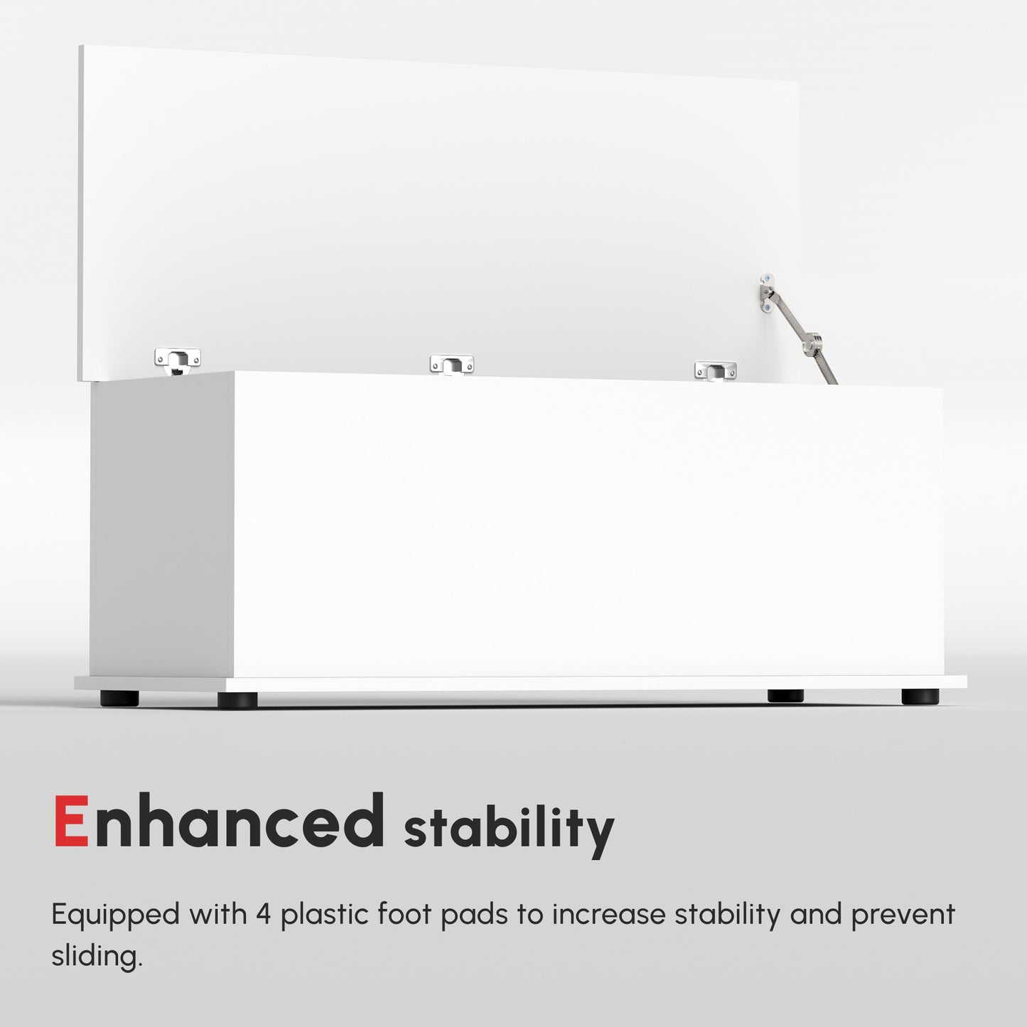 Storage Chest With Lid, 113L Storage Box White