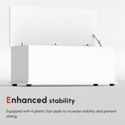 Storage Chest With Lid, 113L Storage Box White