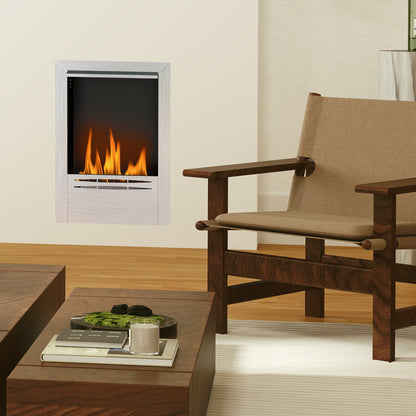 HOMCOM Stainless Steel Bioethanol Fire - Silver Tone