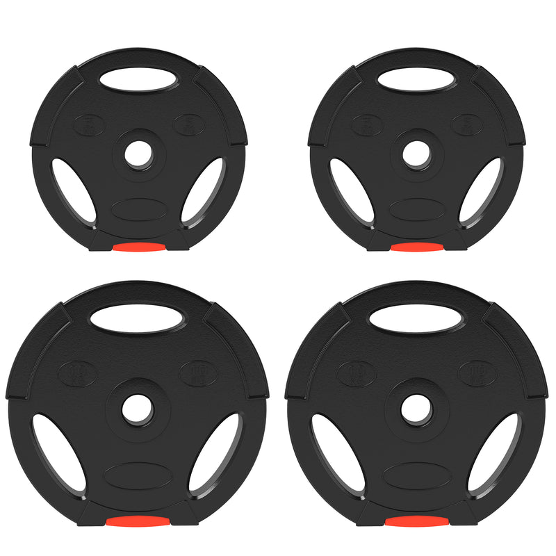 SPORTNOW Weight Plates Set, with Two 10kg and Two 5kg weights, Black