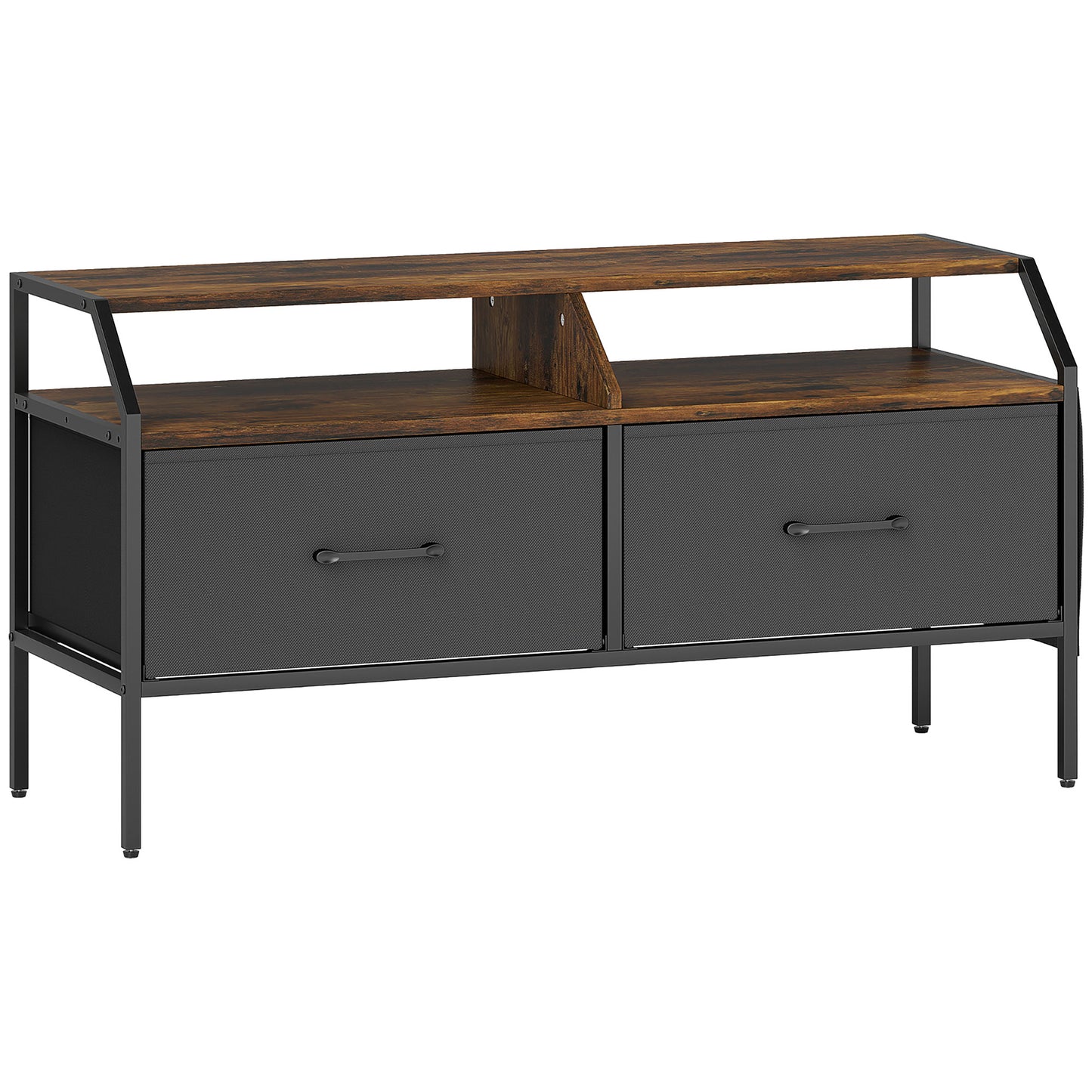 HOMCOM Industrial-Style TV Stand Cabinet - Brown