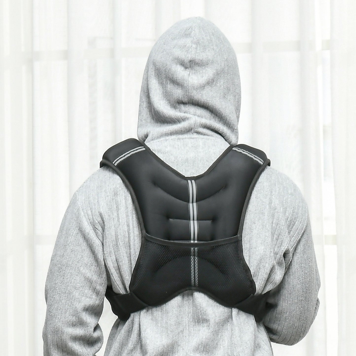 HOMCOM 8KG Weighted Vest, Running Weight Vest with Adjustable Strap, Convenient Pocket and Reflective Strips for Men and Women