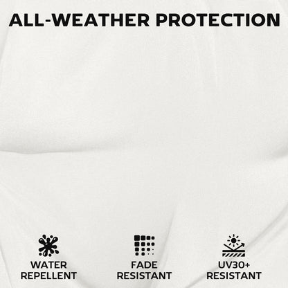 Outsunny Outdoor Seat Cushions Set of 2 with Ties, Waterproof Garden Seat Pads, Cream White