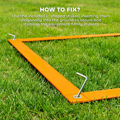 PawHut Dog Agility Training Equipment with Weave Poles, Jump Ring, Pause Box, Adjustable Hurdle, Carry Bag, Orange