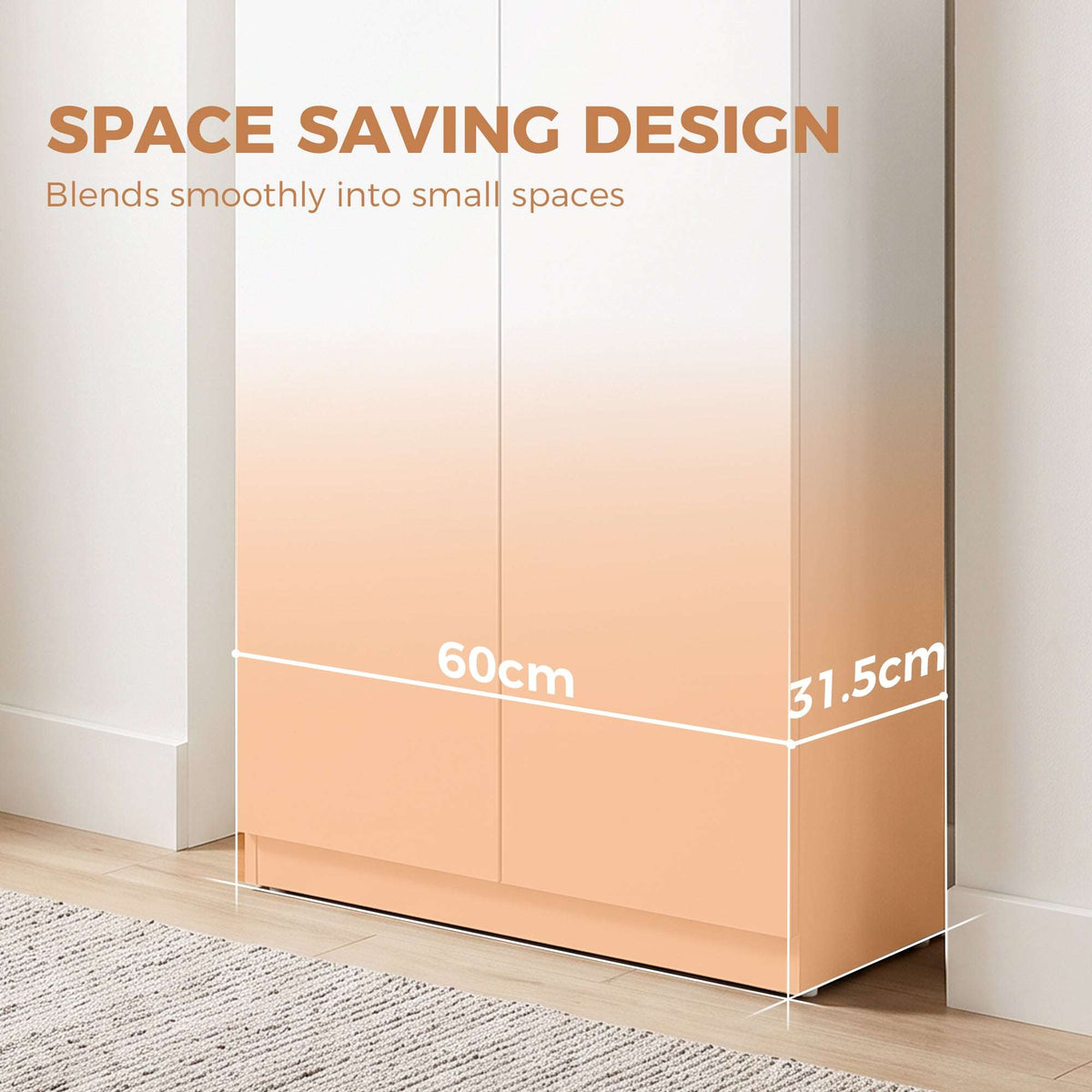 HOMCOM 120 cm Tall Storage Cabinet Cupboard, 3-Tier File Organiser Wooden Filing Cabinet, White