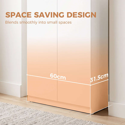 HOMCOM 120 cm Tall Storage Cabinet Cupboard, 3-Tier File Organiser Wooden Filing Cabinet, White