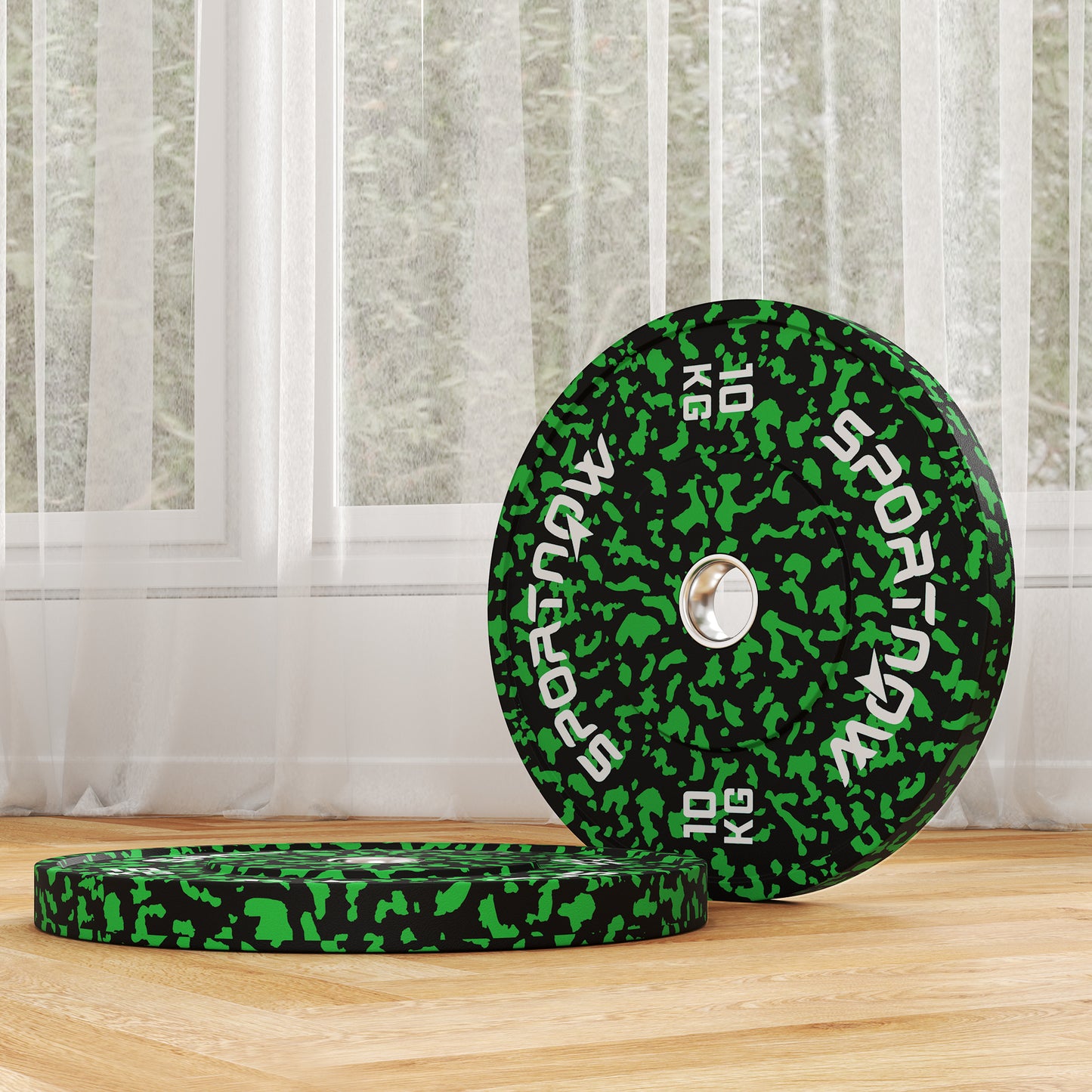 SPORTNOW Olympic Weight Plates with 5cm Holes, for Weight Lifting, 2 x 10kg--ChewyGames-ChewyGames
