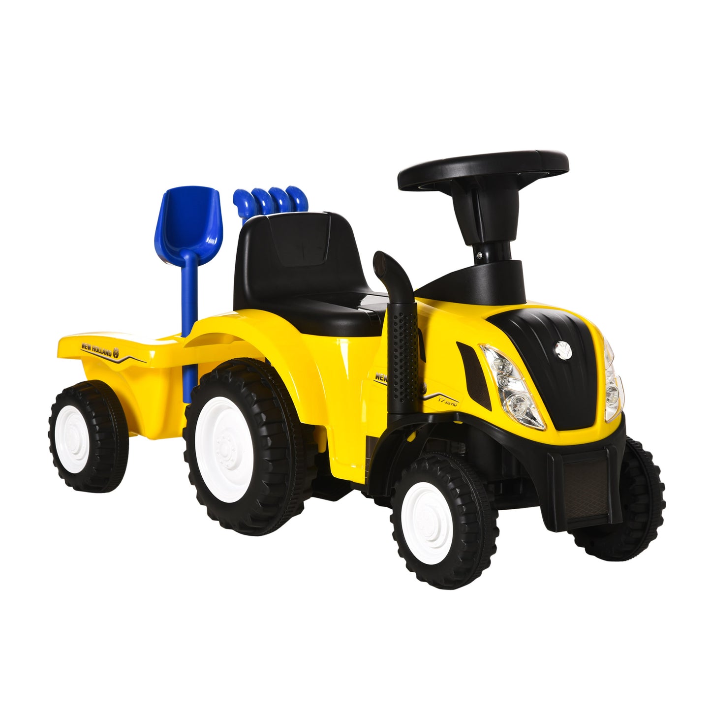 HOMCOM Ride On Tractor Toddler Walker Foot To Floor Slider w/ Horn Storage Steering Wheel for 1-3 Years Old Yellow--ChewyGames-ChewyGames