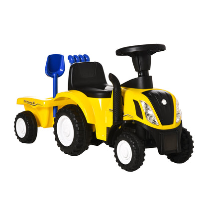 HOMCOM Ride On Tractor Toddler Walker Foot To Floor Slider w/ Horn Storage Steering Wheel for 1-3 Years Old Yellow--ChewyGames-ChewyGames