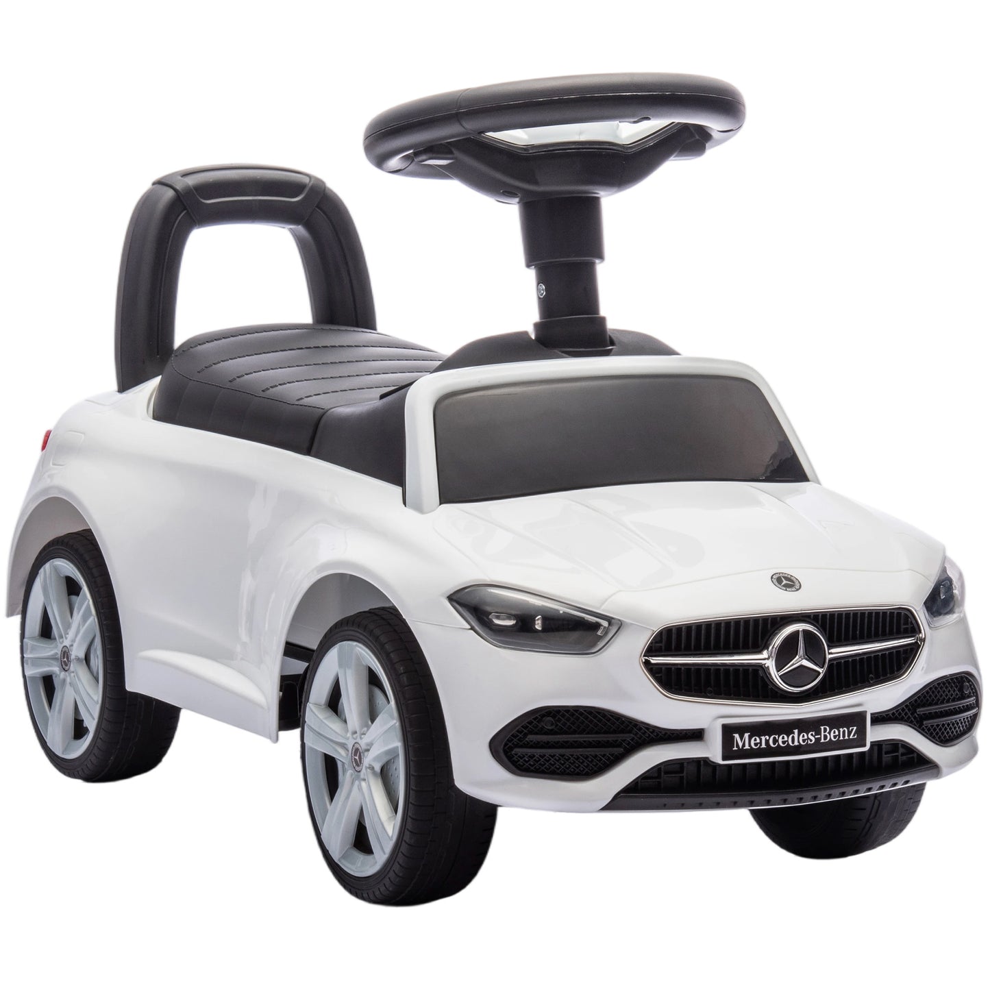 AIYAPLAY Official Mercedes-Benz Ride On Car, Foot to Floor Sliding Walker with Horn, Engine Sounds and Under-Seat Storage, White