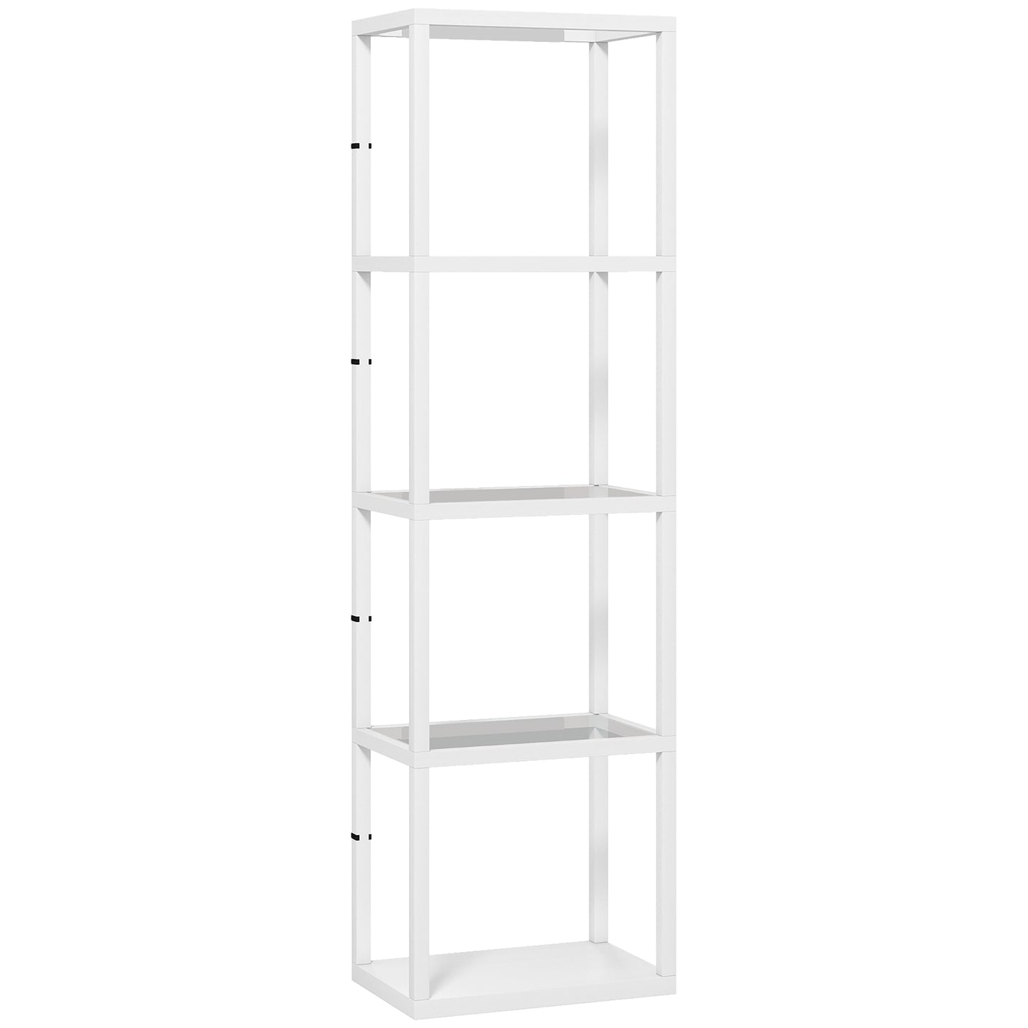 HOMCOM Four-Shelf Floor Lamp - White