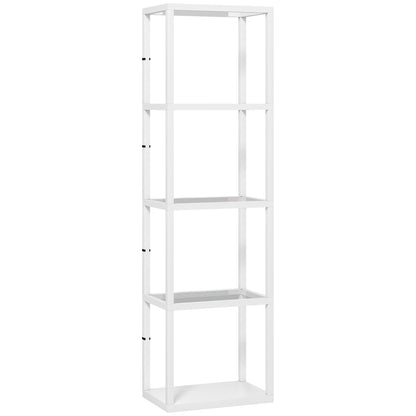 HOMCOM Four-Shelf Floor Lamp - White