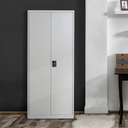 Vinsetto Lockable Filing Cabinet Tall Adjustable Shelf Large Office Storage for Office Use, White