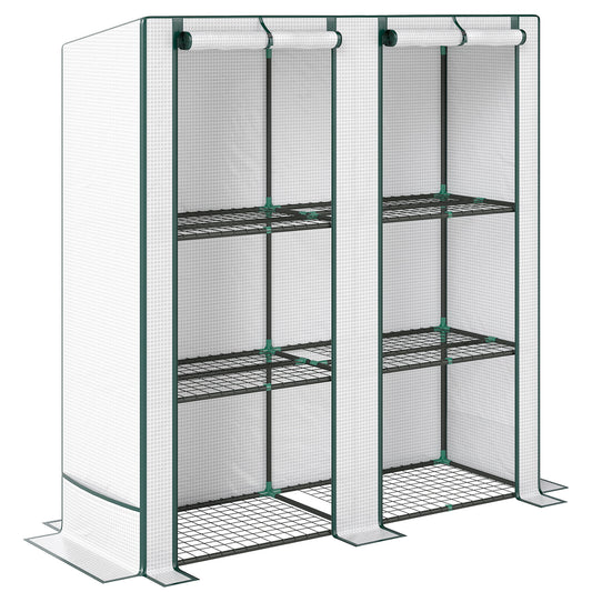 Outsunny Three-Tier Mini Greenhouse - White