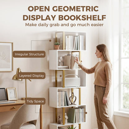 HOMCOM standing units free bookshelves industrial case bedroom