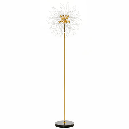 HOMCOM 160cm Dandelion-Crystallite Floor Lamp, with Foot Switch