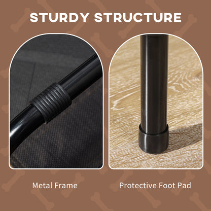 PawHut Outdoor Dog Bed with Removable Canopy, Portable Raised Dog Bed for Camping, Garden & Beach, Water-Resistant UV-Protection Mesh Pet Cot Sun Lounger, for XL Pets, 122 x 92 x 108 cm, Brown--ChewyGames-ChewyGames