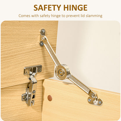 Storage Chest With Lid, 113L Storage Box Burleywood