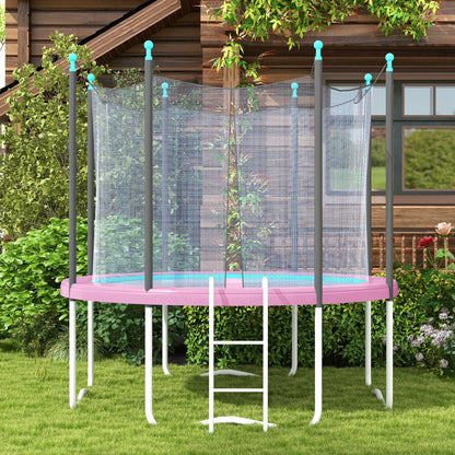 SPORTNOW 12FT Trampoline Spring Cover, Plastic Trampoline Pad Replacement with Elastic Cord, Waterproof, UV Resistant and Tear-Resistant, Pink
