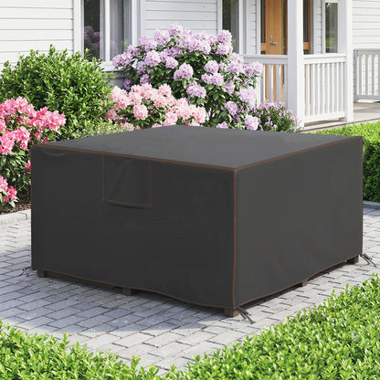 Outsunny Garden Furniture Cover, Waterproof Patio Furniture Cover with Air Vent, 420D Oxford Fabric, 125 x 125 x 74 cm, Black