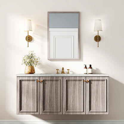 HOMCOM Wall Bathroom Mirror, 40 x 60 cm Wall-Mounted Mirror for Living Room, Bedroom, Hallway, Grey