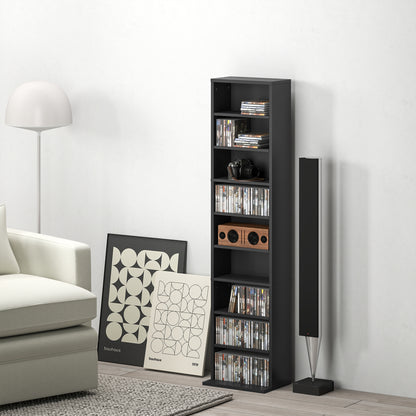 HOMCOM 260 Narrow CD Storage Unit - Black
