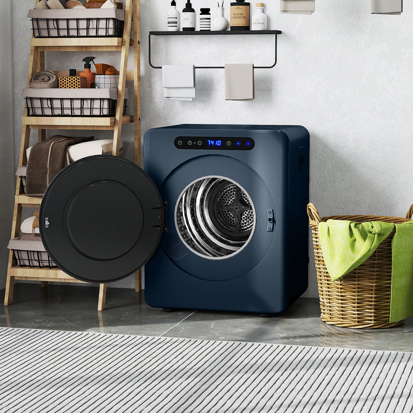 HOMCOM 5kg Compact 40-60℃  Tumble Dryer Blue