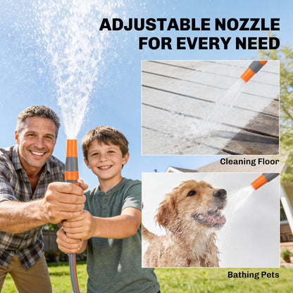 Outsunny Retractable Hose Reel Wall Mounted, 20+1.6m Garden Hose Pipe Reel with Auto Retraction, Self-Locking, Orange